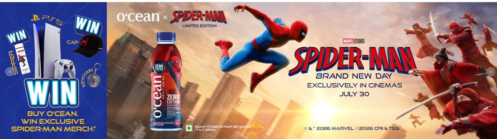 🕷️ Spider-Man x O'cean Beverages Campaign 🥤