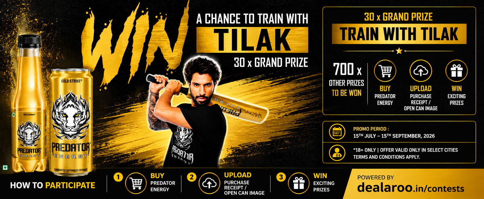 🥤 Predator Energy – Train with Tilak Varma Contest