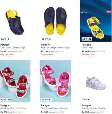 Myntra: UP TO 62% OFF- Paragon Footwear For Girls | Starts @250/-